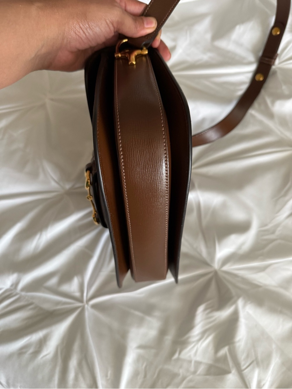 Horsebit 1955 Shoulder Bag Brown Sugar - Picture 3 of 10